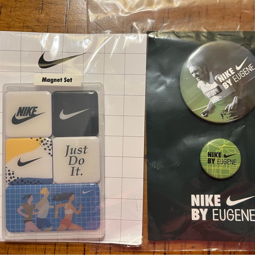 Nike running Magnets and Steve Prefontaine Button Collection. Pre 🔥❤️